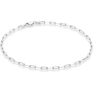 925 Sterling Silver 2.5mm Paperclip Link Chain Anklet Ankle Bracelet for Women
